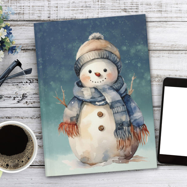 journal with a snowman on the cover