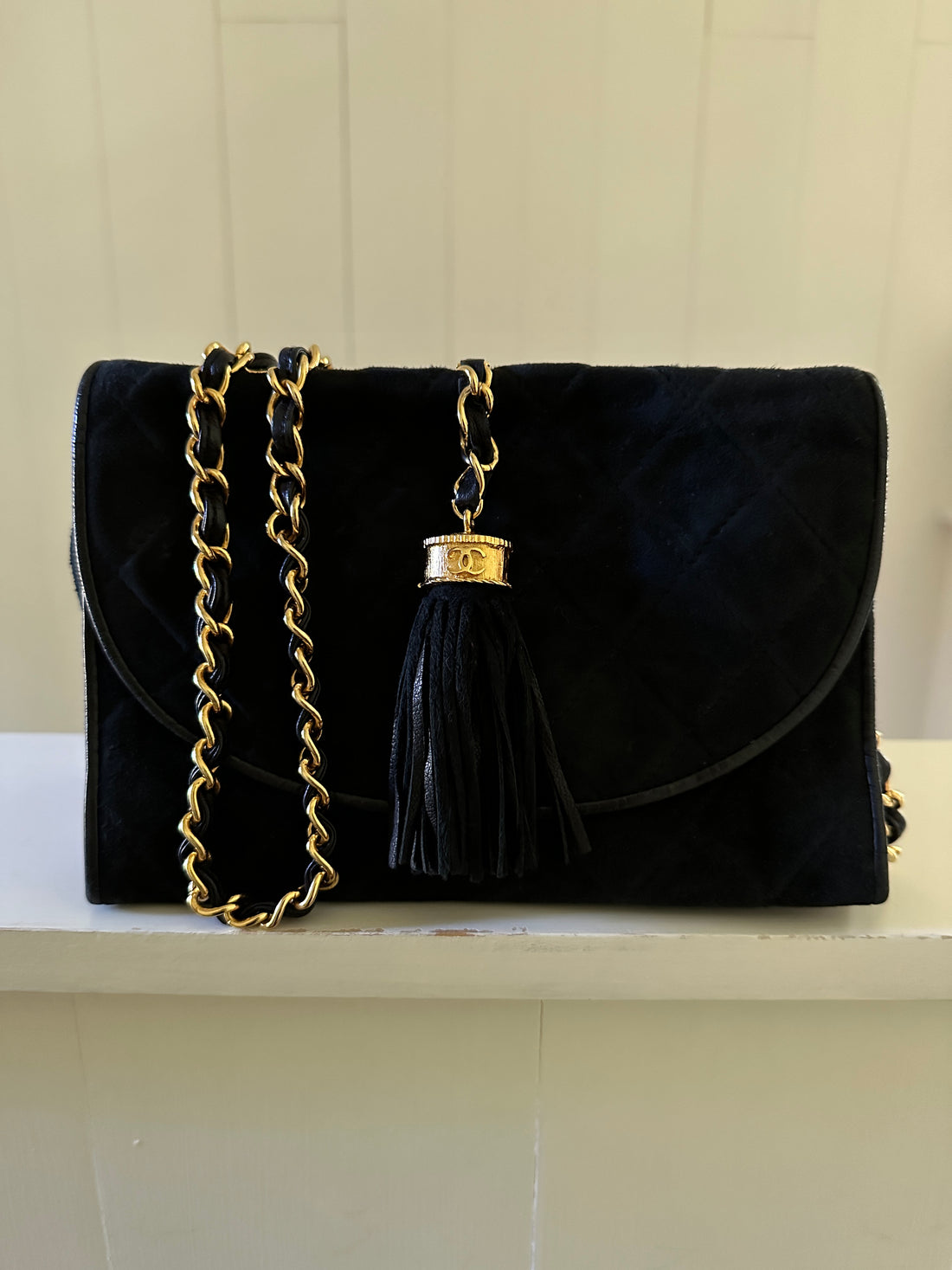 Chanel Black Leather Sac Class Rabat Bag - Prestige Online Store