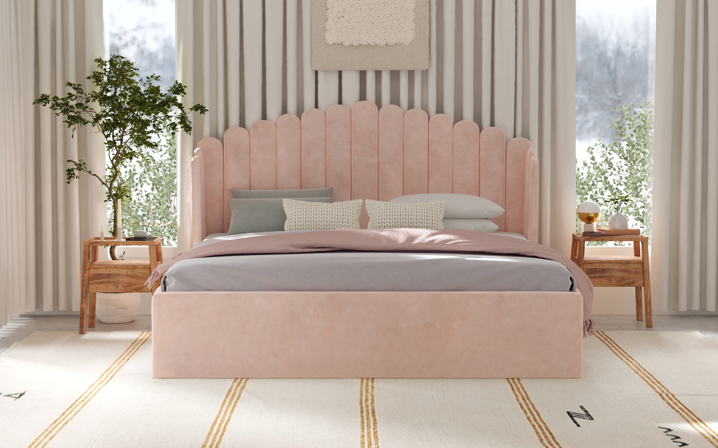 A Touch of Romance: Soft Pink and Serene Accents