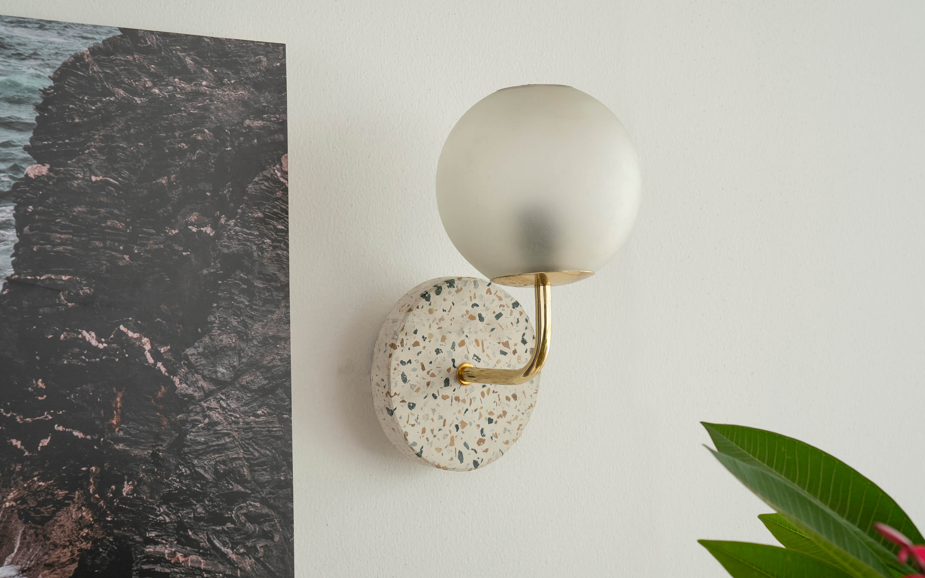 Modern outdoor Terrazzo Wall Sconce