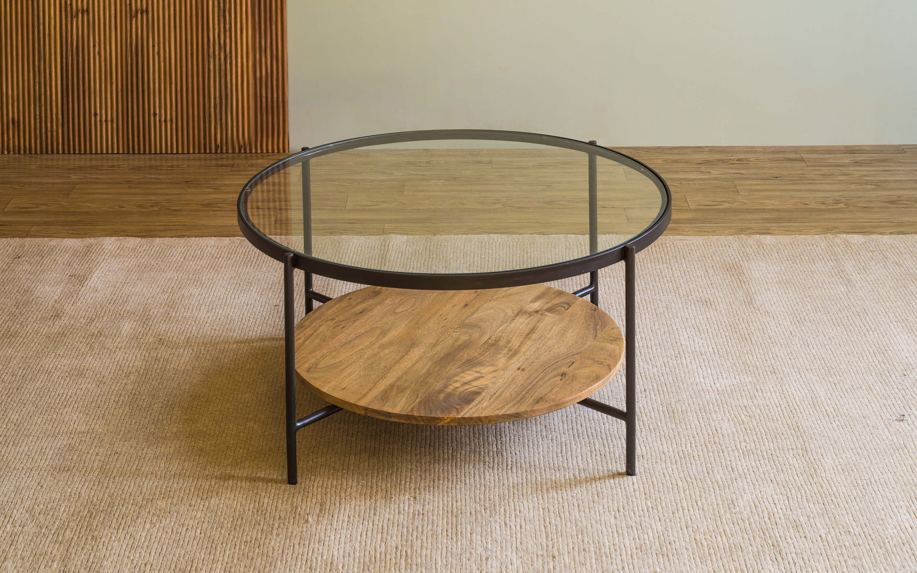Mira glass top Coffee Table Round 