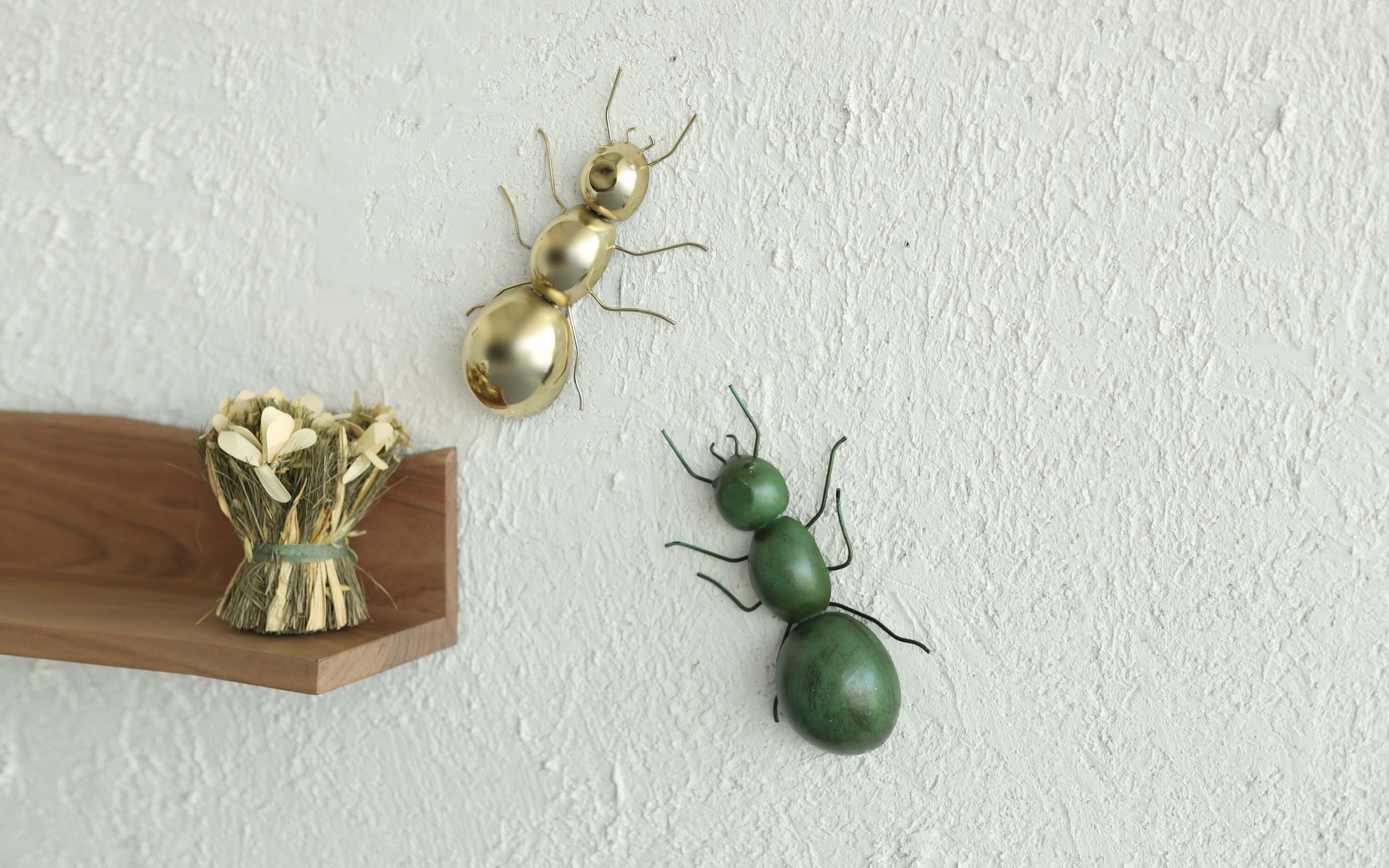 Gold Ant Metal Art Wall Decor Big Set Of 2