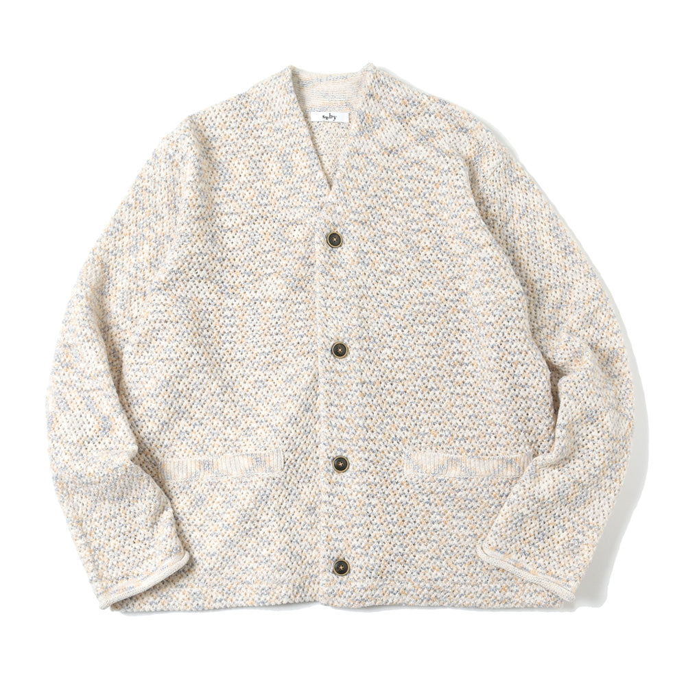 saby(サバイ)ORIENTAL NECK L/S MESH KNIT - 5G openwork stitching