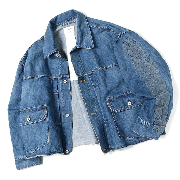 CHAOS EMBROIDERY HEMP DENIM JACKET