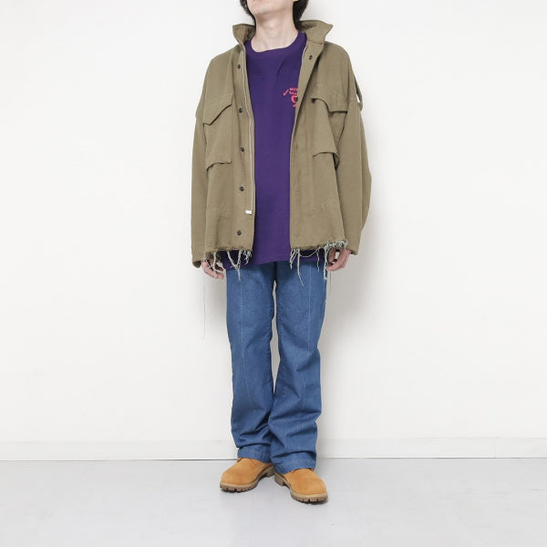 doublet◇ミリタリージャケット/S/コットン/KHK/SILK TWILL MILITARY