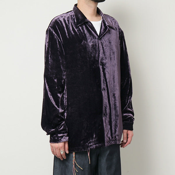 トップス sasquatchfabrix 流し染めOPEN COLLAR SHIRTメンズ