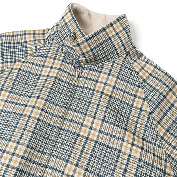 FIELDSMAN SHORT JACKET ORGANIC WOOL CHECK SERGE