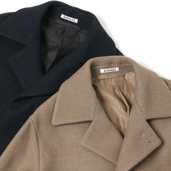 WOOL SILK MELTON SOUTIEN COLLAR COAT