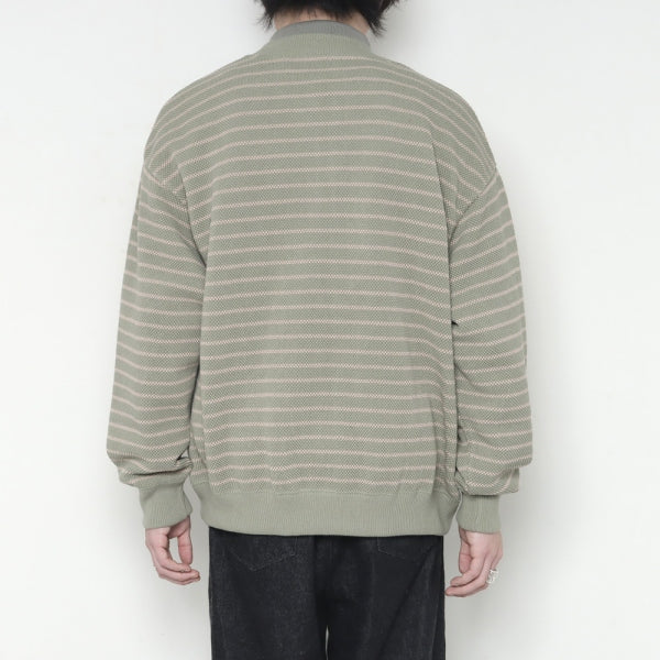 Moss Stitch Zip cardigan (2203-002) | crepuscule / トップス (MEN