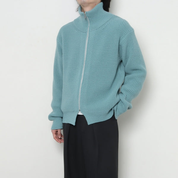 Rib Zip Knit Blouson