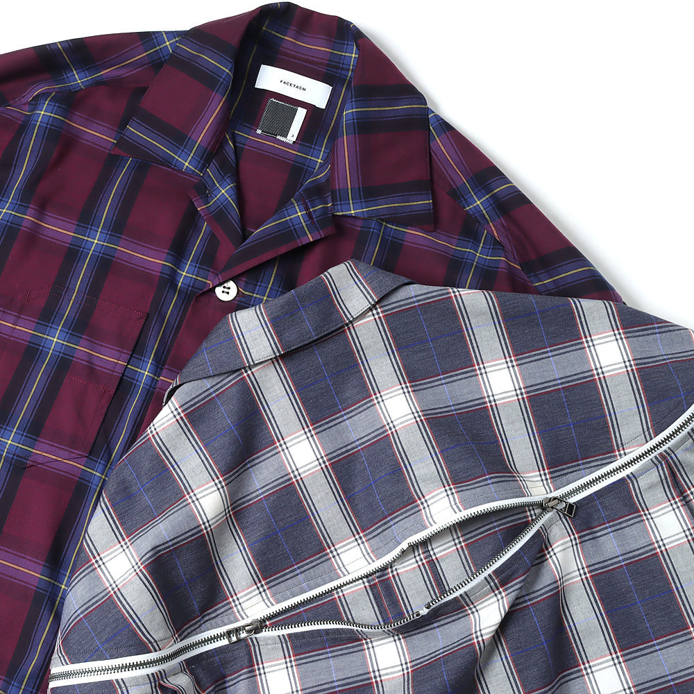 FACETASM ZIPPER CHECK SHIRT ファセッタズム長袖シャツ | www