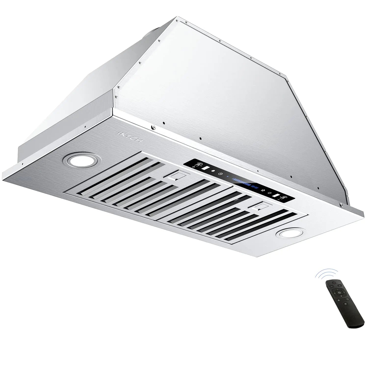 iKTCH 36-in 900-CFM Ducted Stainless Steel Wall-Mounted Range Hood with  Charcoal Filter