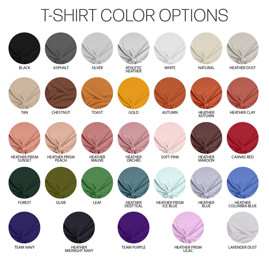 Bella Canvas TShirt Colors