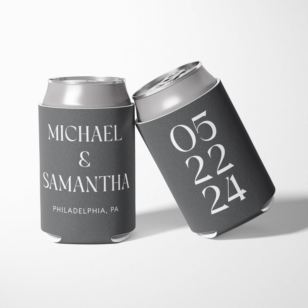 Gray Can Cooler Mockup Gray Can Holder Can Drink Sleeve Wedding