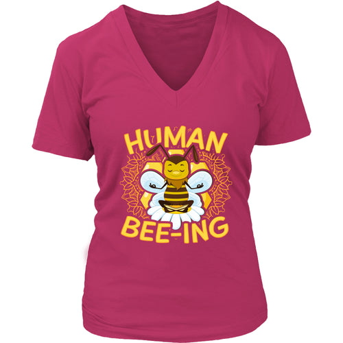 Human Bee-ing - Women's V-Neck Tee