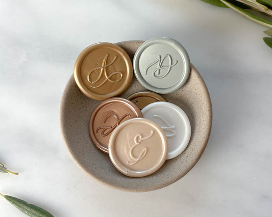 Gold Flake Wax Seal Self Adhesive Wax Seals - Floral Leaf Wax Stamp -W –  Megan Bruce Designs