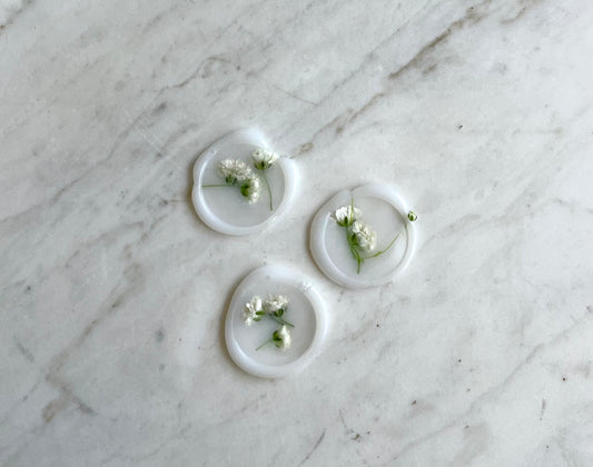 Dried Flower Wax Seals - Cherry Blossom Wax Seal Sticker- Peel and Sti –  Megan Bruce Designs