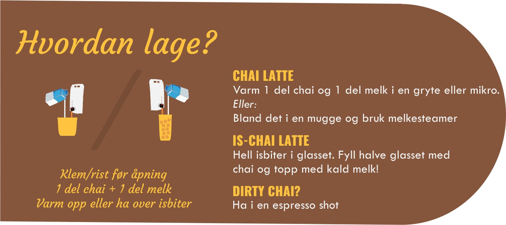 Hvordan lage chai latte med Ferdigbrygget?