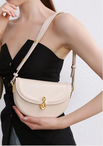 small white shoulder purse