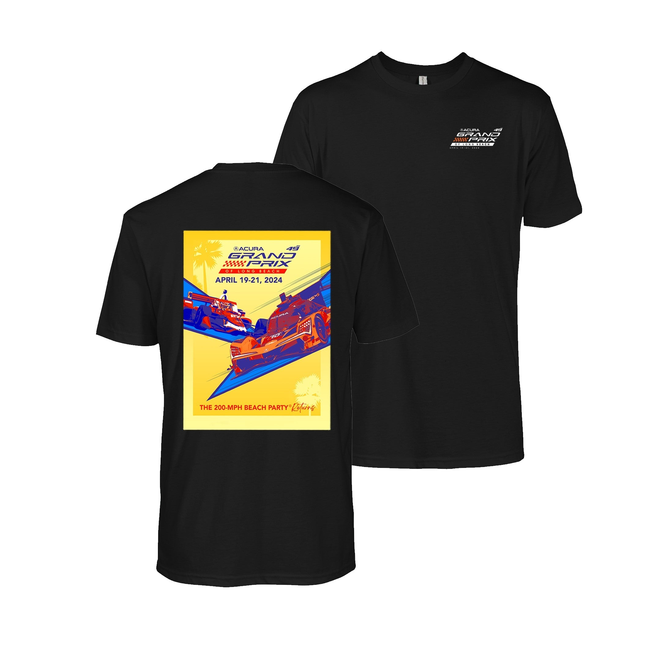 2024 Grand Prix of Long Beach Poster Tee - Black - GPLBMerch product image