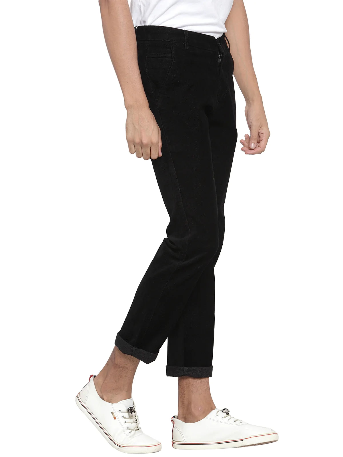 Corduroy trousers  Black   HM IN