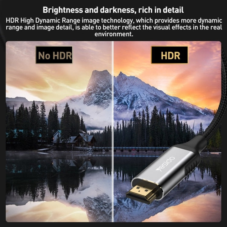 كابل تمديد Yesido HM11 بطول 1.8 متر HDMI Male إلى HDMI Male 8K UHD (أسود) - 5