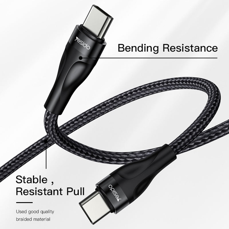 Yesido CA83 2.4A USB-C / Type-C to USB-C / Type-C Charging Cable, Length: 30cm - 3