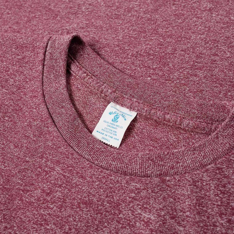 50/50 Circular Knit Pocket Tee - Heather Burgundy