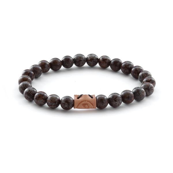 Round Stone Bracelet - Mocha