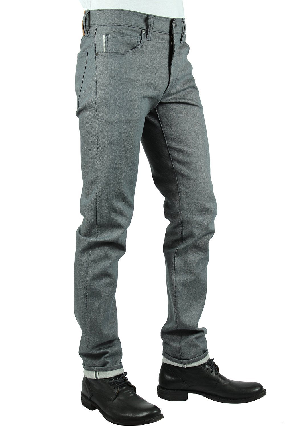 "The Pen" 10.5 oz Slim 4-Way Stretch Selvedge - Grey