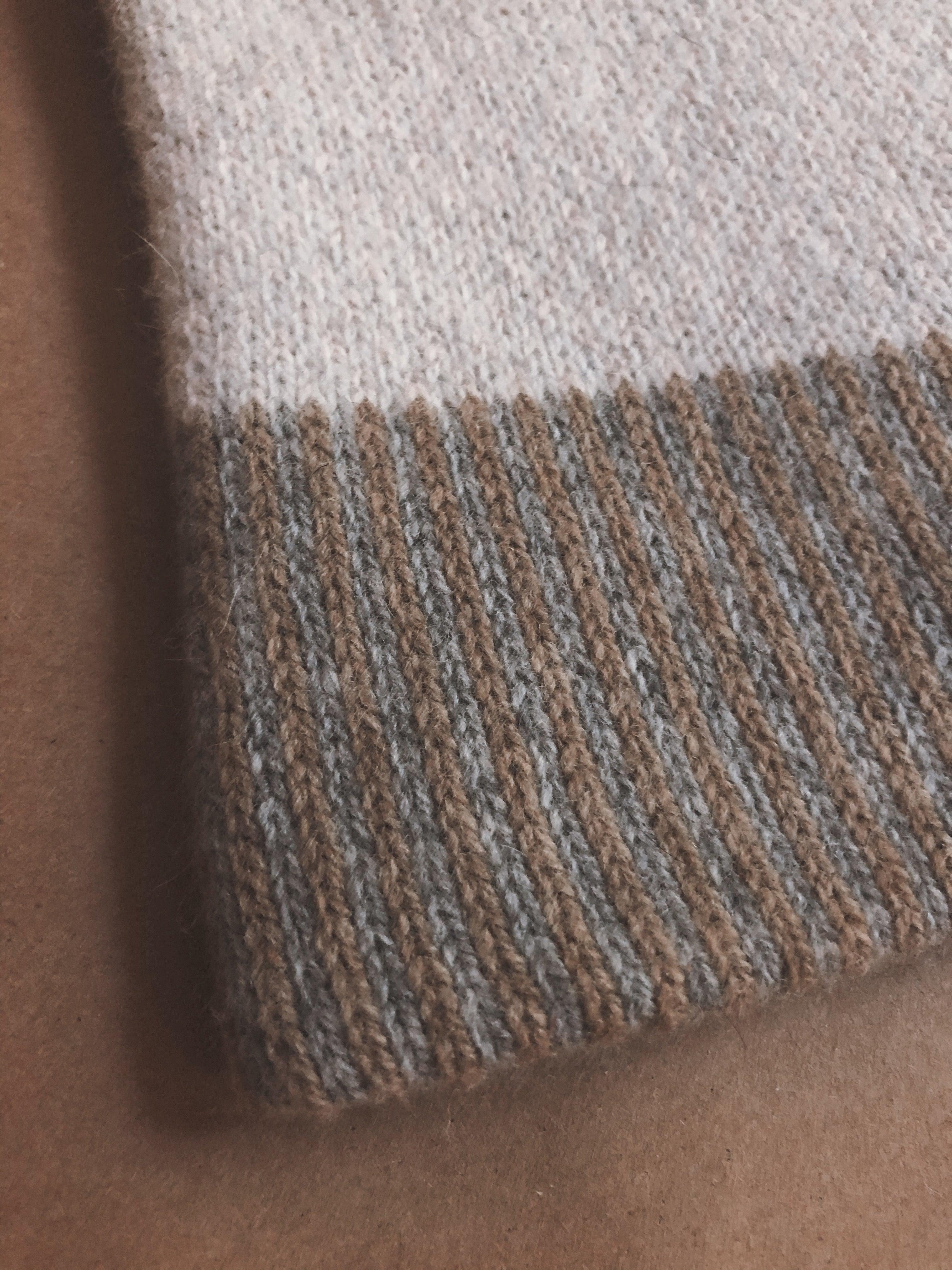 The Union Menswear Cowl in Natural/Silver/Grey/Tan