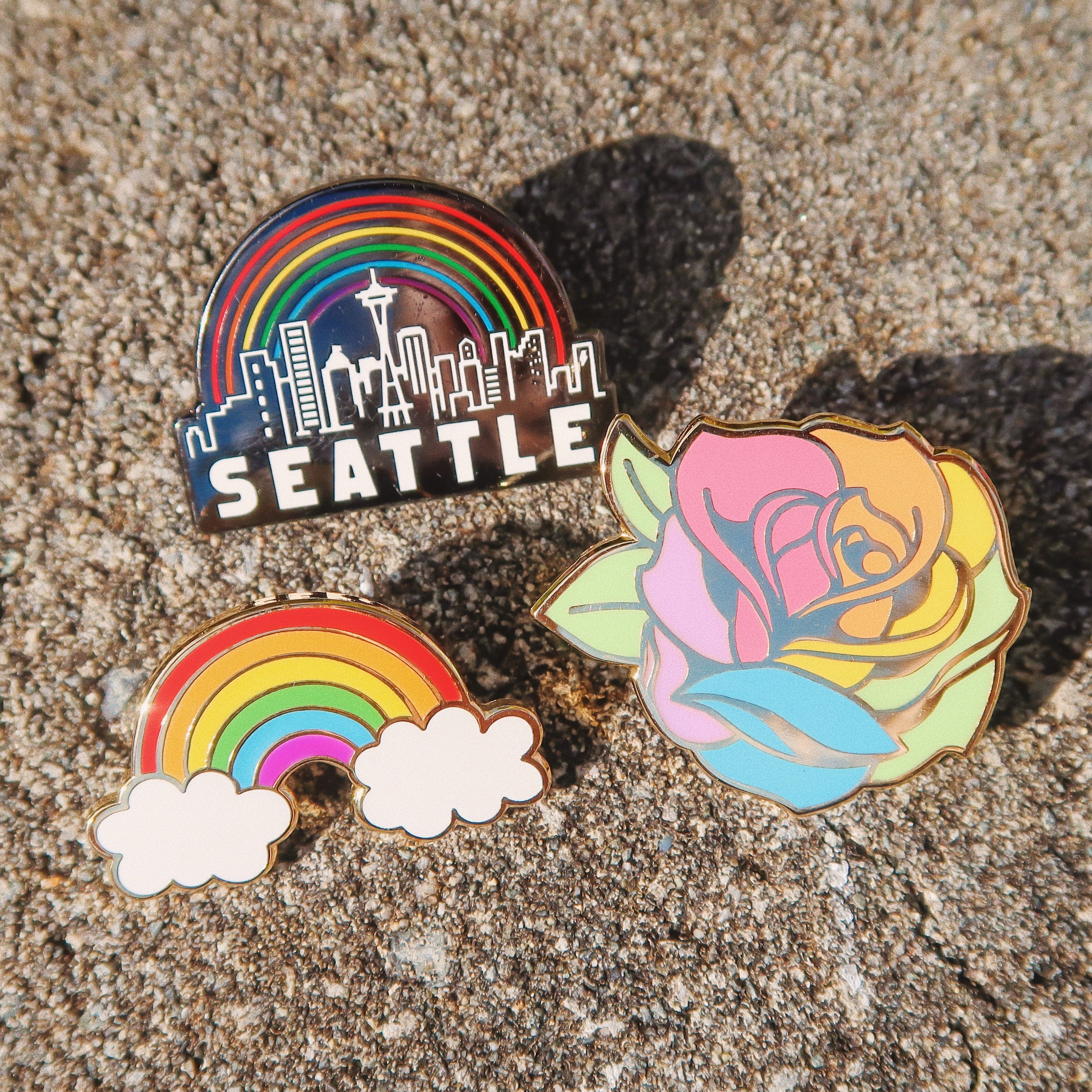 pride rose | enamel pin – Towne 9