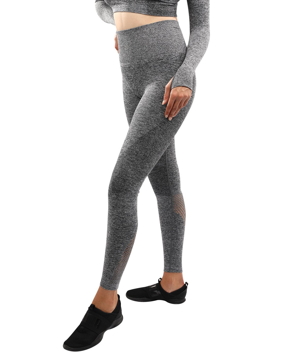 Cadrina Seamless Leggings & Sports Top Set - Grey  Comfy workout clothes,  Trendy workout outfits, Spring workout outfit