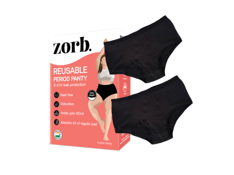 Zorb. Reusable Period Panty (Black)