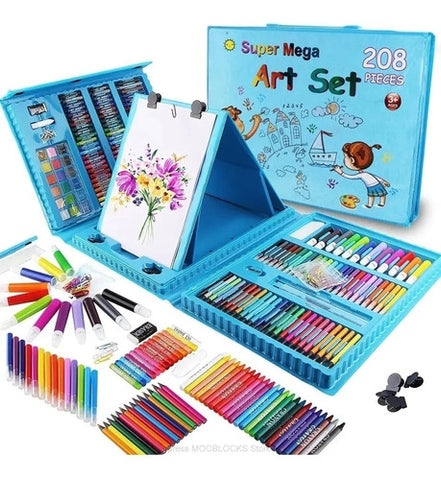 Mega Set de Arte y Dibujo para Niños de 208 Piezas