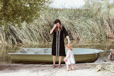 The black Cocinera Dress by Piper & Scoot