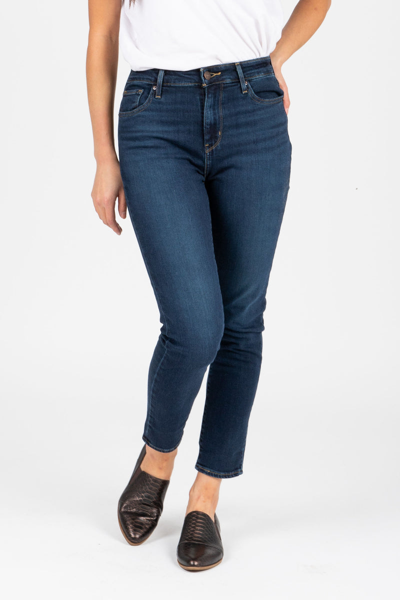 levi's 721 high rise skinny washed black