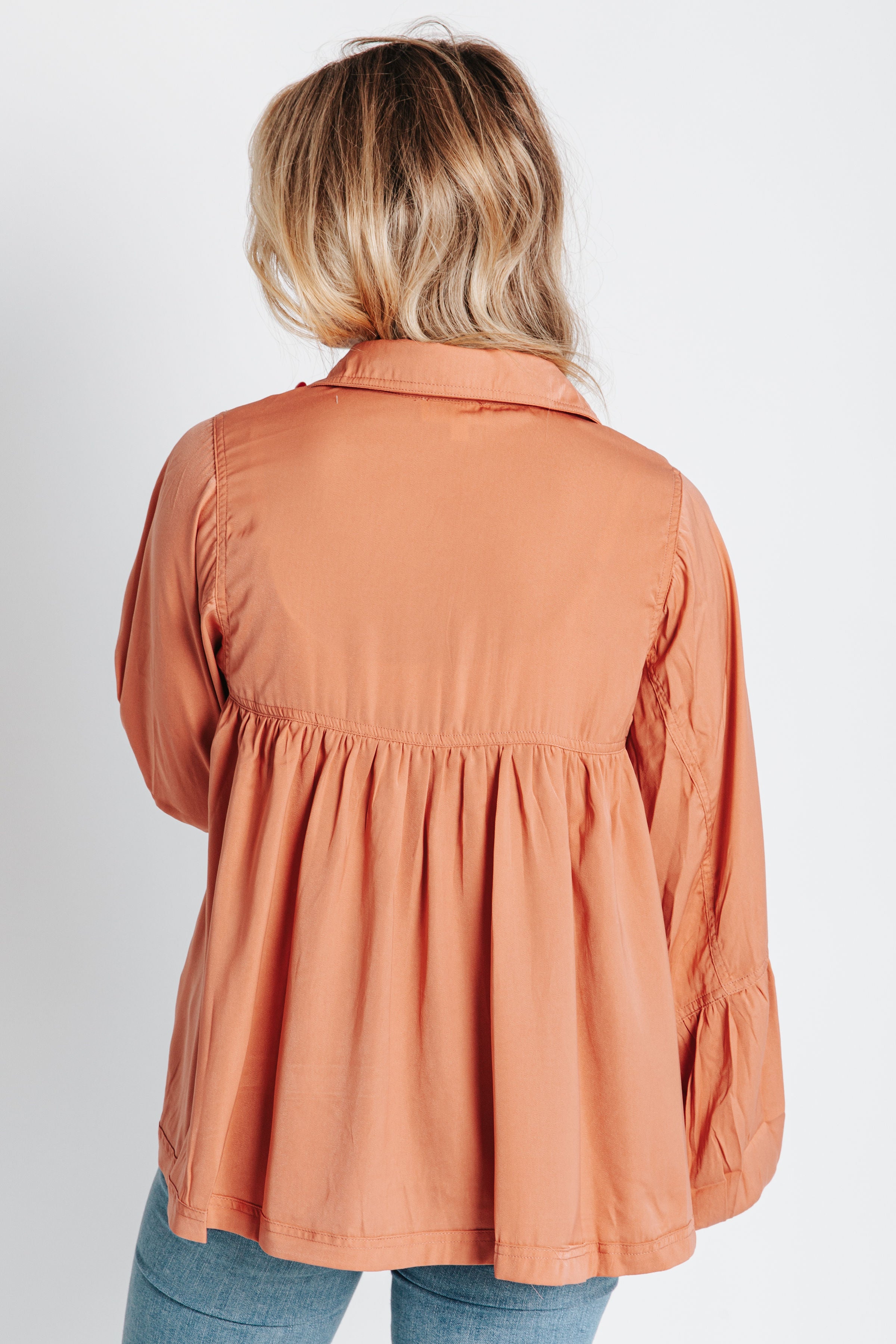 The Starley Collared Blouse in Ginger