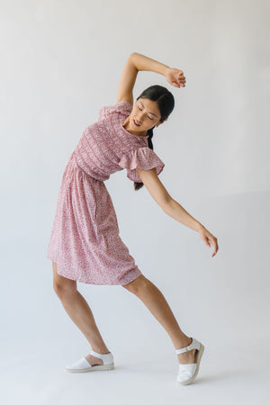 The Quaid Smocked Dress in Pink