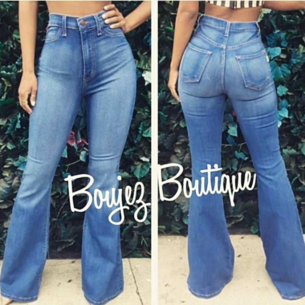 boutique bell bottom jeans