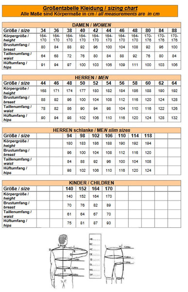 CARHARTT MEN'S OVERALLS SIZING CHART