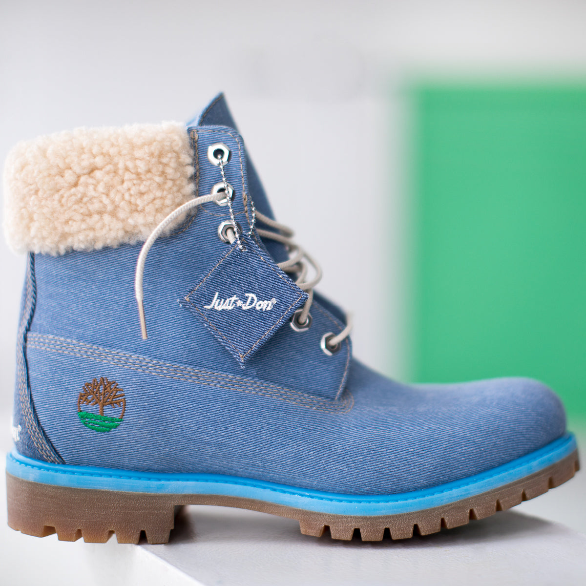 blue timberland hiking boots