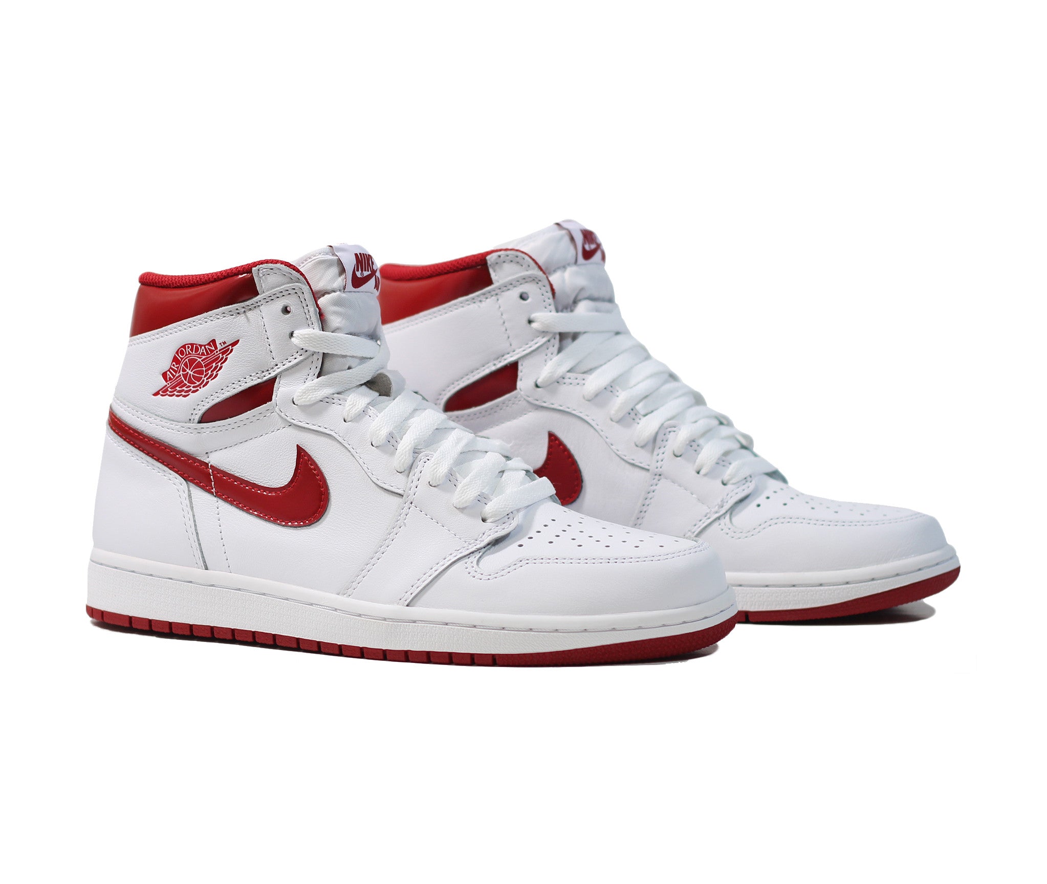 air jordan one white and red