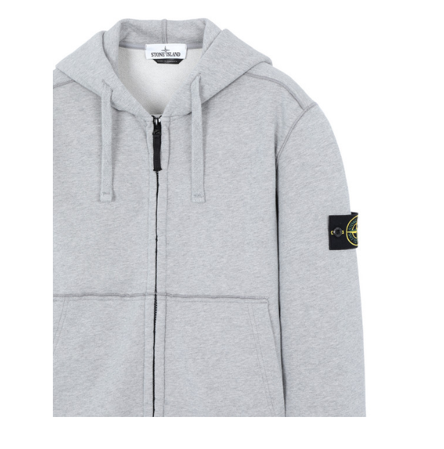 stone island zip hoodie grey