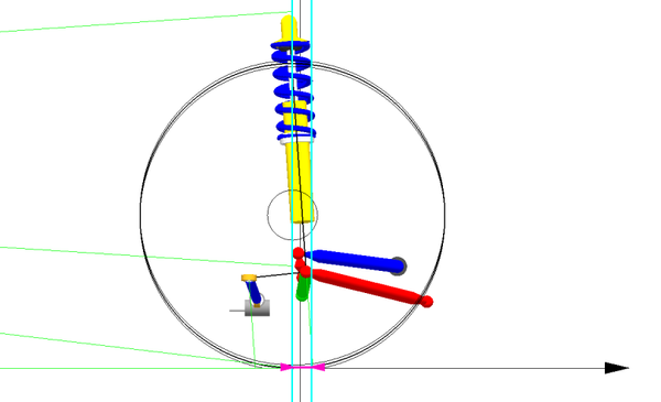 Figure 16. Steering knuckle with offset spindle for more mechanical trail