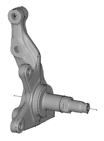 Figure 1. S13 front steering knuckle 3D scan