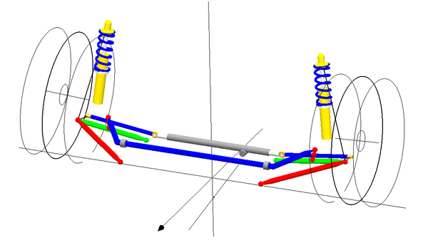 Figure 2. 40mm lowered S14 front suspension geometry