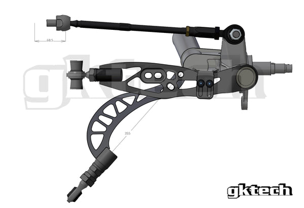 Image 3. S13 front suspension – straight steering, 355mm tension rod (OEM length)