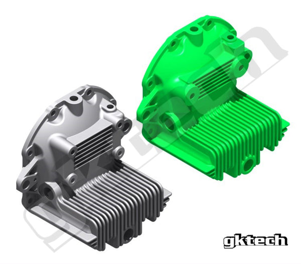 Image 12. GKtech extended sump S13 differential housing rear cover in grey and S14 in green