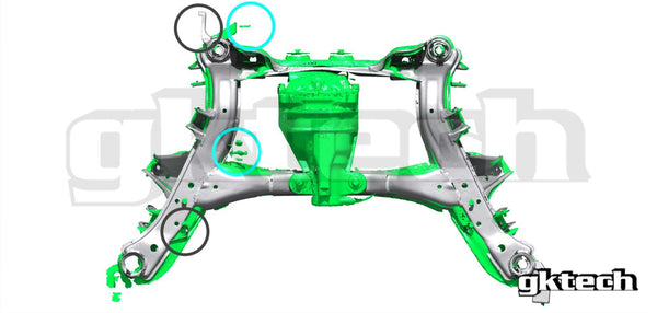 Image 15. S13 subframe shown in grey and S14 in green